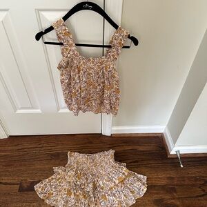 Aqua Floral skort set